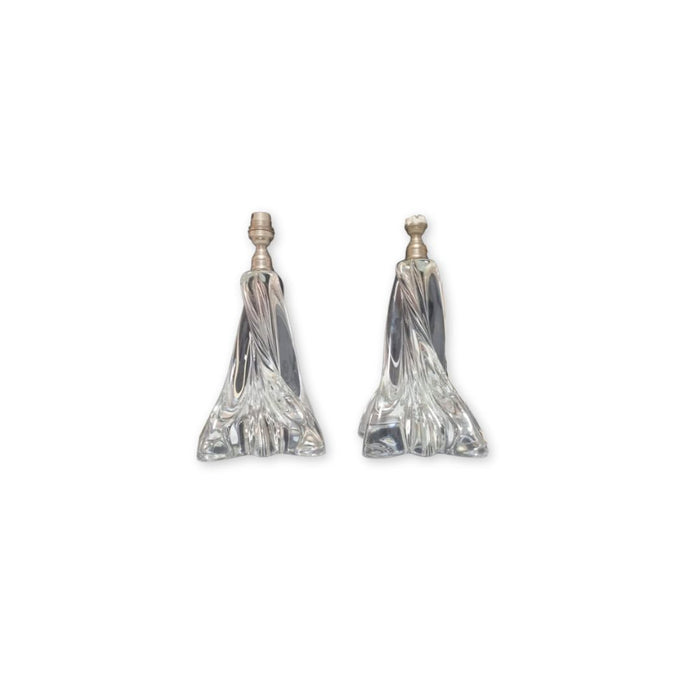 Par de Bases para Abajur em Cristal Baccarat