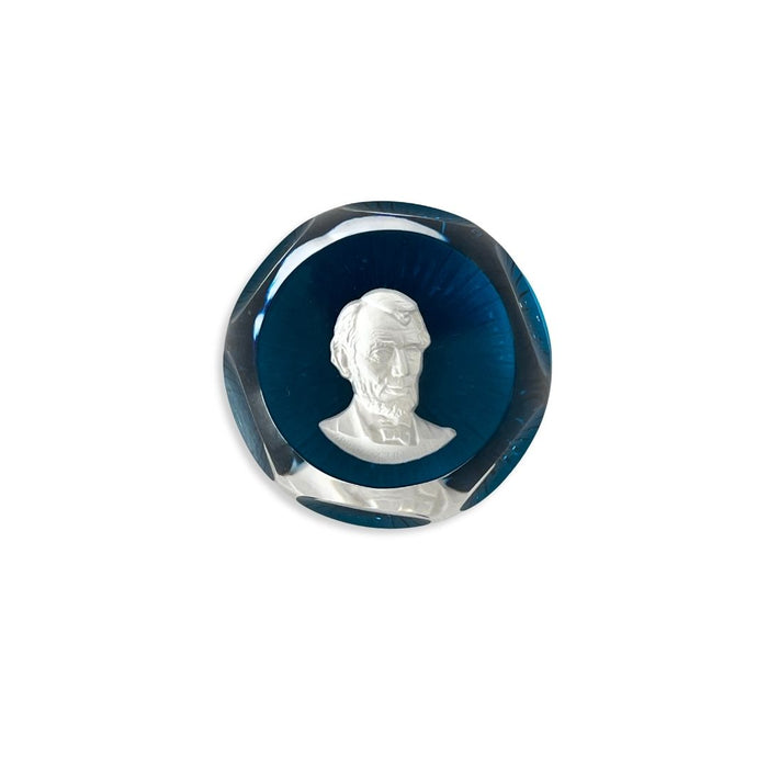 Peso para Papel em Cristal Baccarat Abraham Lincoln I