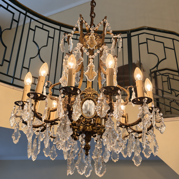 Lustre em Cristal Tcheco com 12 Velas