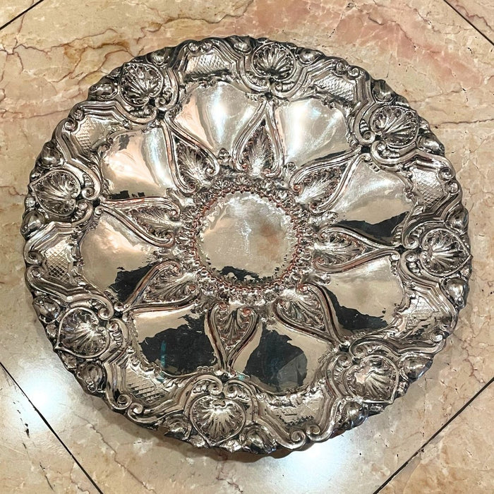Fruteira em Metal Prateado