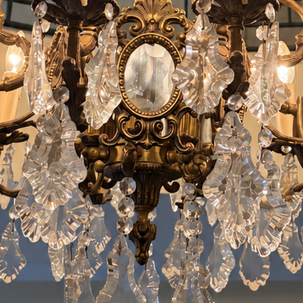Lustre em Cristal Tcheco com 12 Velas