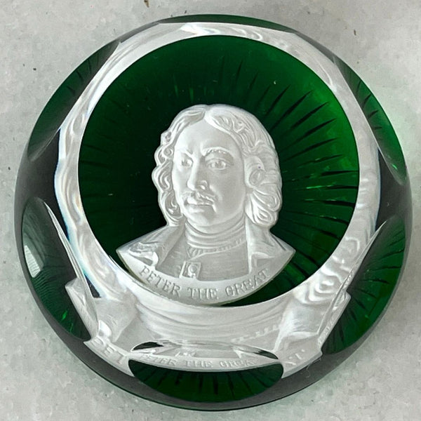 Peso para Papel em Cristal Baccarat Peter the Great II