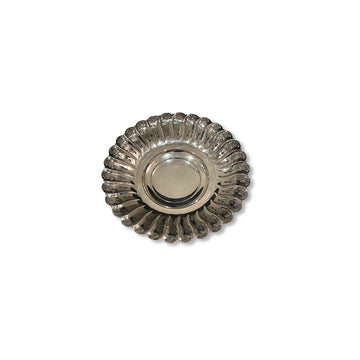 Fruteira Três Pés em Metal Prateado