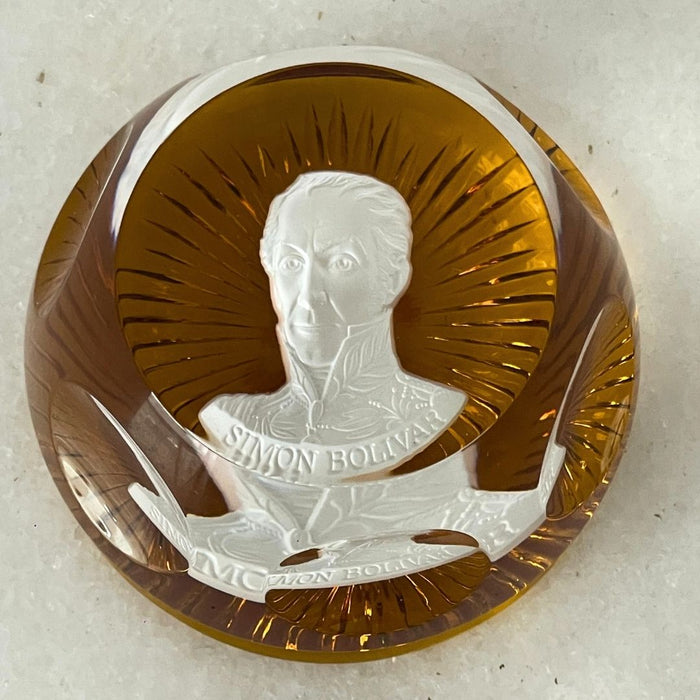 Peso para Papel em Cristal Baccarat Simon Bolivar