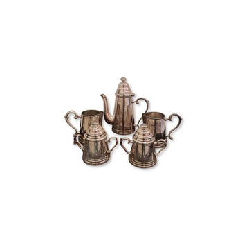 Conjunto para Chá e Café em Metal Prateado