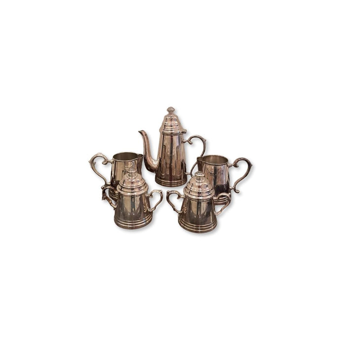 Conjunto para Chá e Café em Metal Prateado