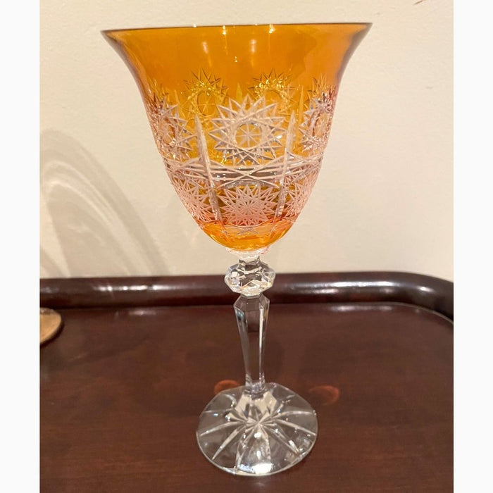 Set com 06 Taças em Cristal Âmbar