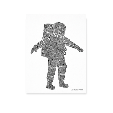 Screenprint Mr. Doodle - Spaceman