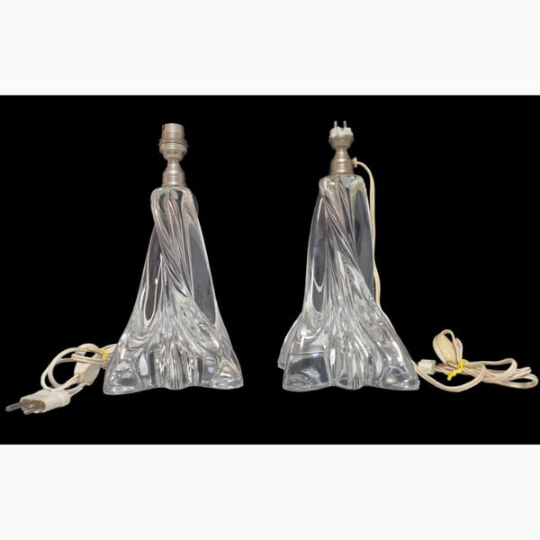 Par de Bases para Abajur em Cristal Baccarat