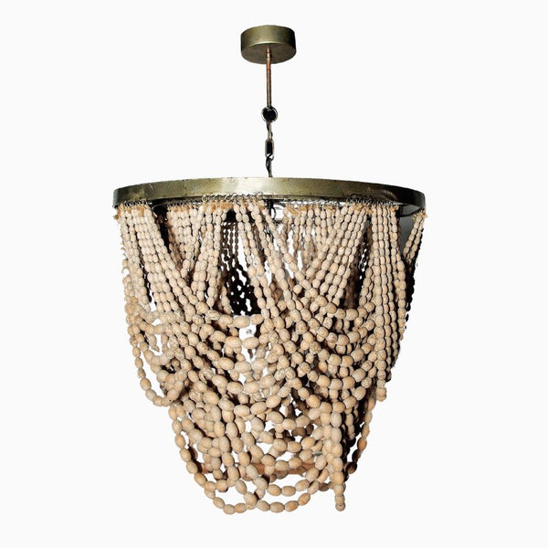 Lustre de Contas em Madeira