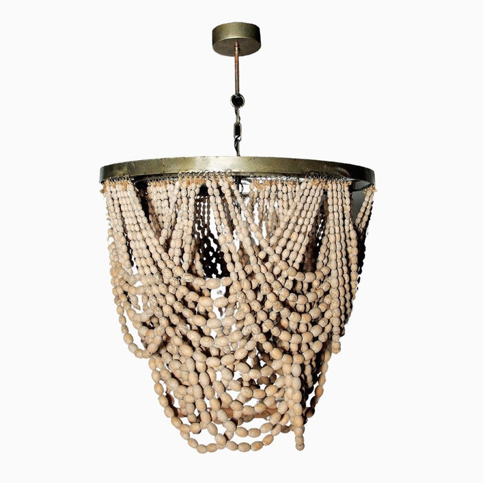 Lustre de Contas em Madeira