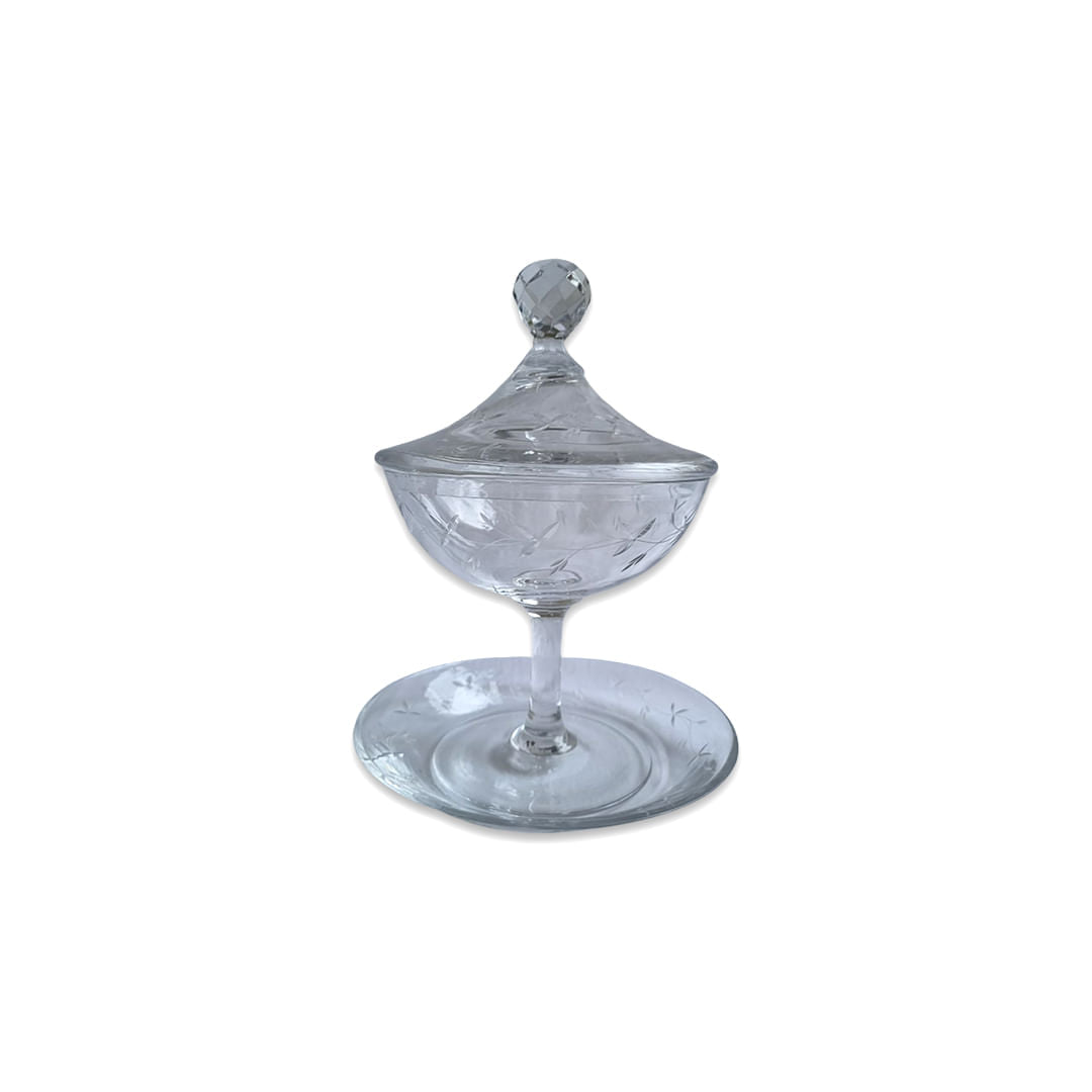 Compoteira de Cristal com Presentoir
