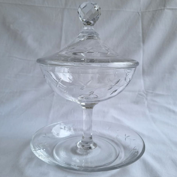 Compoteira de Cristal com Presentoir