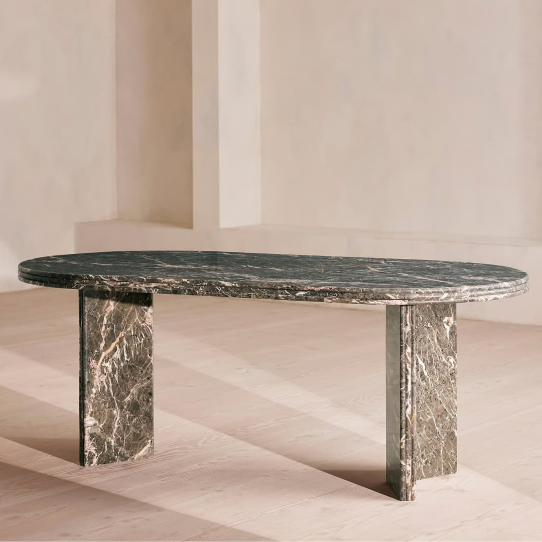 Mesa de Jantar em mármore Griseo Rosa - Soho Home