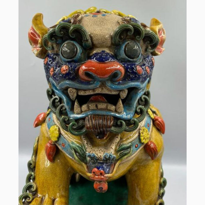 Par de Cães de Fó em Cerâmica Chinesa