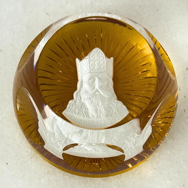 Peso para Papel em Cristal Baccarat Carlos Magno