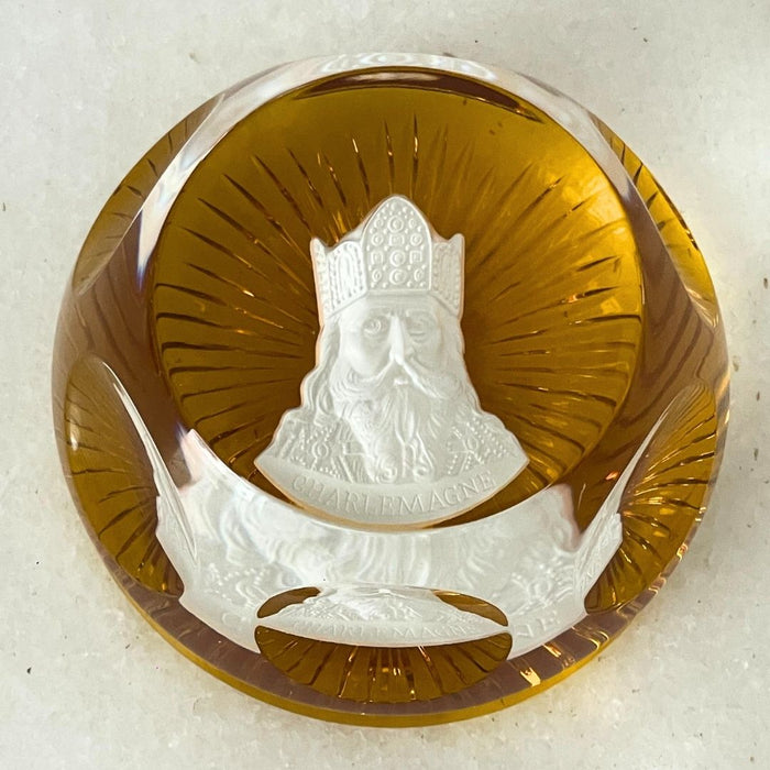 Peso para Papel em Cristal Baccarat Carlos Magno