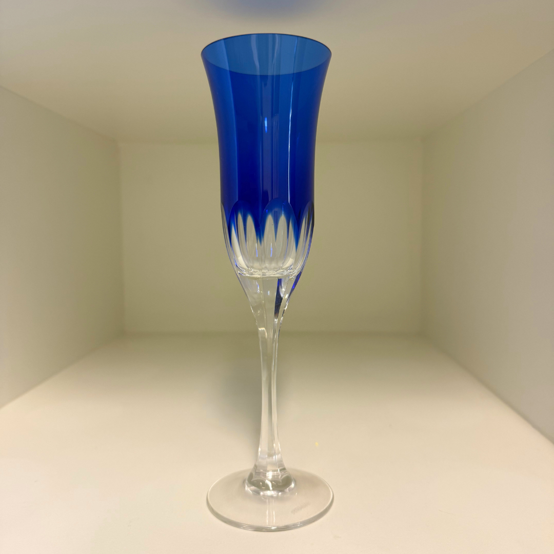 Set Taças de Champanhe Azul Cobalto