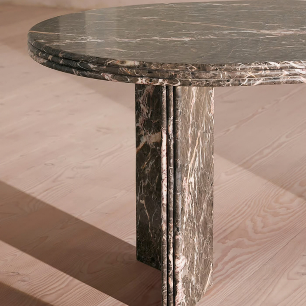 Mesa de Jantar em mármore Griseo Rosa - Soho Home