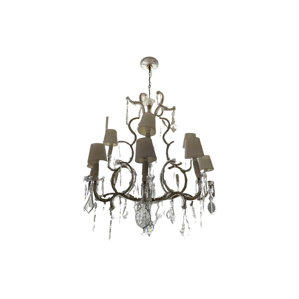 Lustre em Cristal com 12 Cúpulas