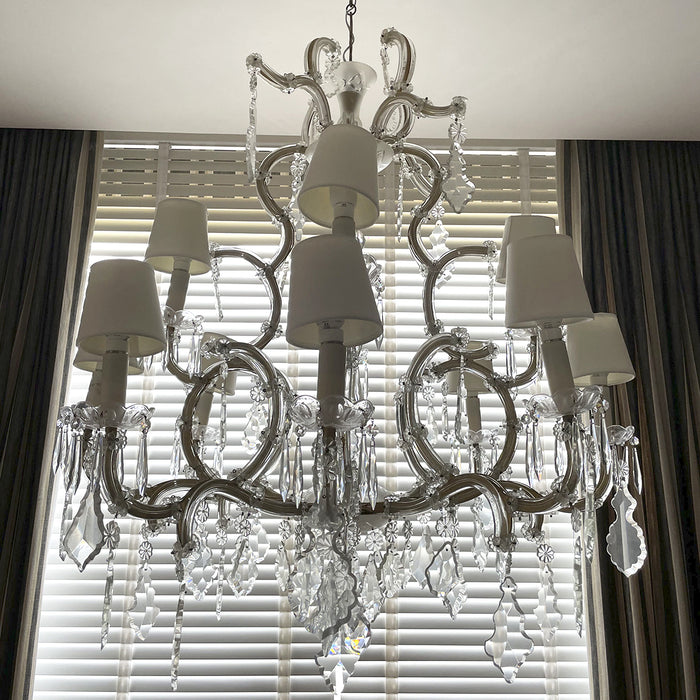 Lustre em Cristal com 12 Cúpulas