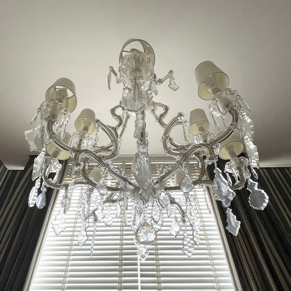 Lustre em Cristal com 12 Cúpulas