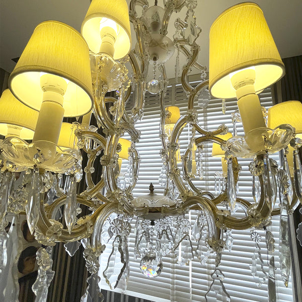 Lustre em Cristal com 12 Cúpulas