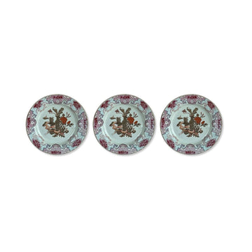 Set com 03 Pratos Cia das Índias Família Rosa I
