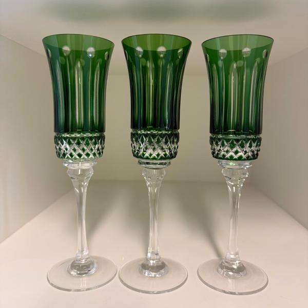 Set Taças de Champanhe Verde