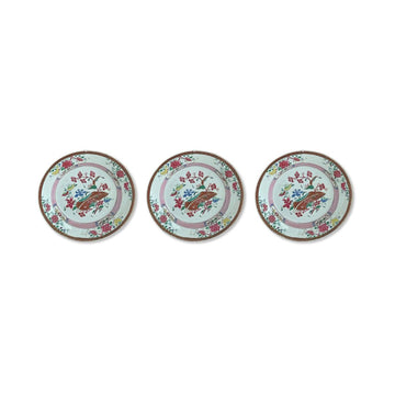 Set com 03 Pratos Cia das Índias Família Rosa II