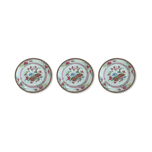 Set com 03 Pratos Cia das Índias Família Rosa II