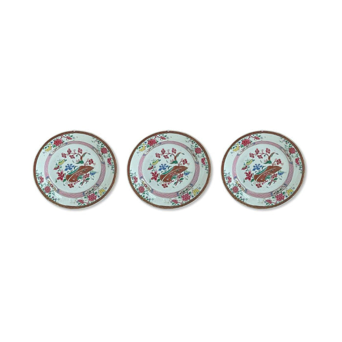 Set com 03 Pratos Cia das Índias Família Rosa II