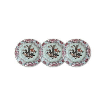 Set com 03 Pratos Cia das Índias Família Rosa III