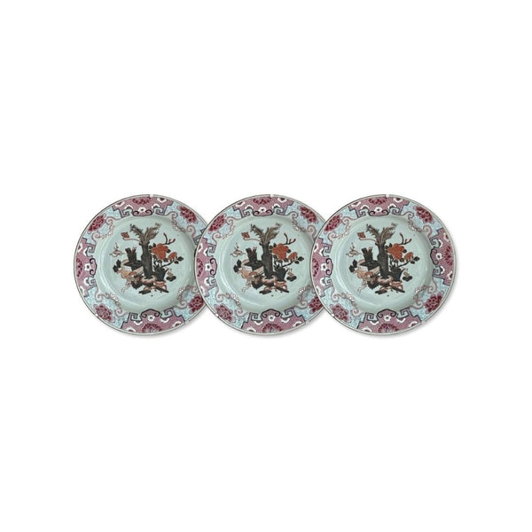 Set com 03 Pratos Cia das Índias Família Rosa III