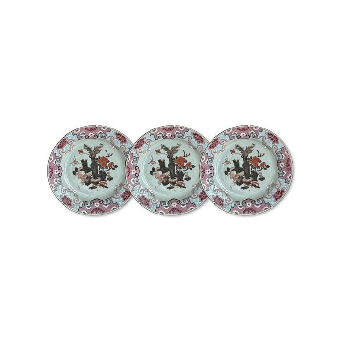 Set com 03 Pratos Cia das Índias Família Rosa III