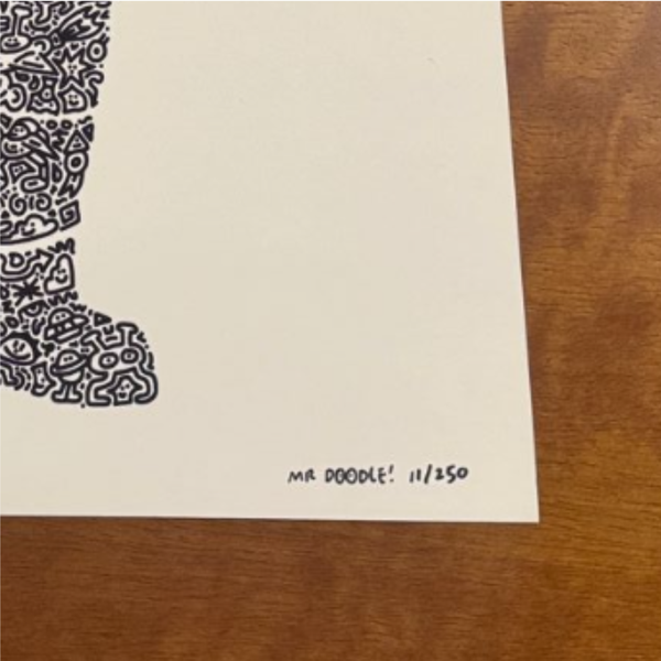 Screenprint Mr. Doodle - Spaceman