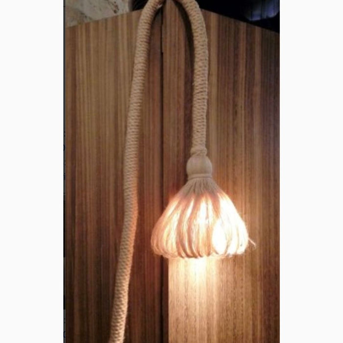 Luminária de Juta Trançada