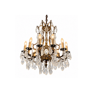 Lustre em Cristal Tcheco com 12 Velas