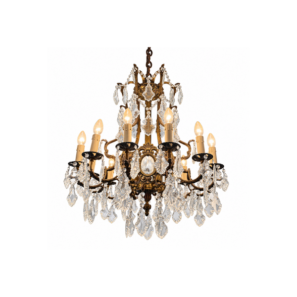 Lustre em Cristal Tcheco com 12 Velas