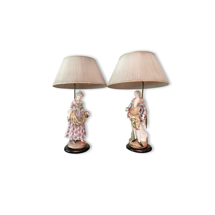 Par de Abat-jour em Porcelana de Meissen