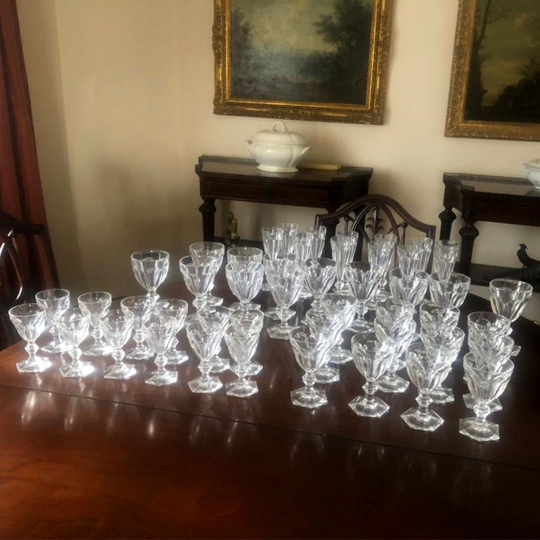 Conjunto 48 Copos em Cristal Baccarat