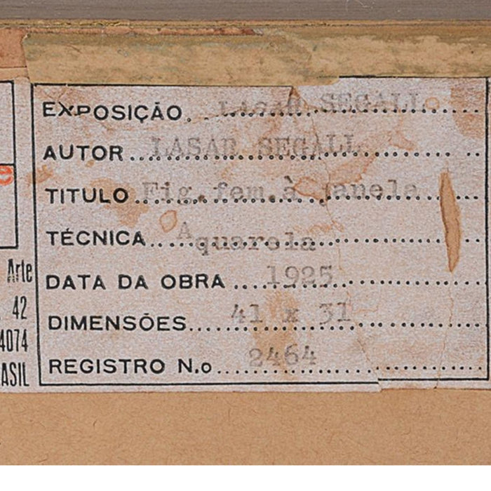 Lasar Segall, Figura Feminina a Janela