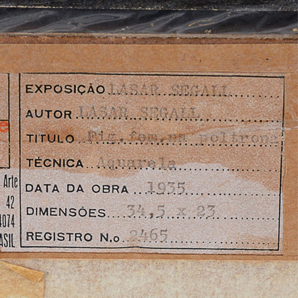 Lasar Segall, Figura Feminina na Poltrona