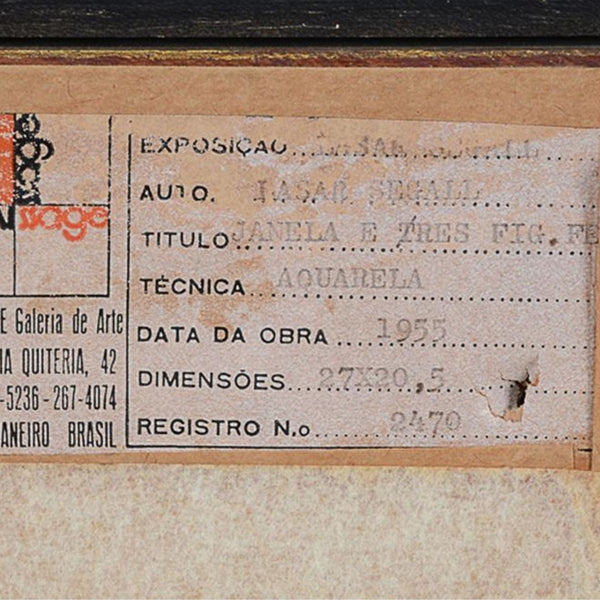 Lasar Segall, Janela e 03 Figuras