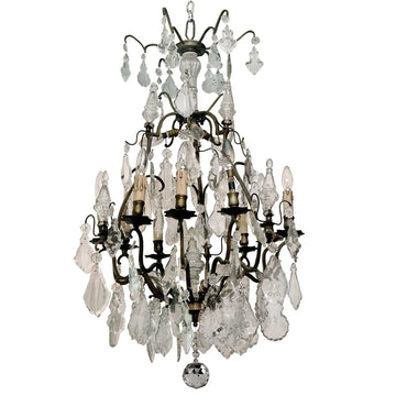 Lustre Francês em Bronze e Cristal