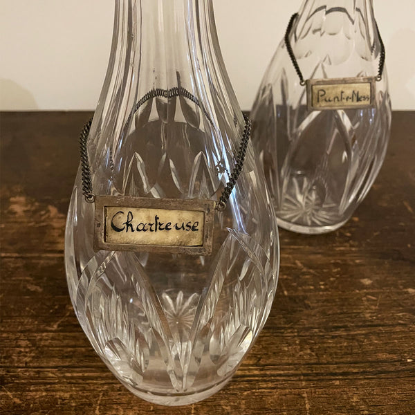 Trio Garrafas em Cristal  Europeu