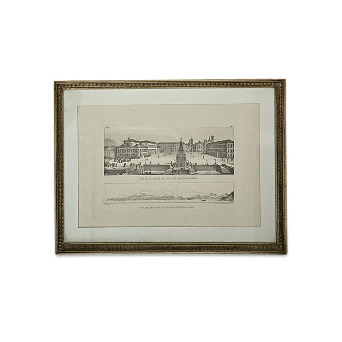 Gravura Rio de Janeiro II, J.B. Debret