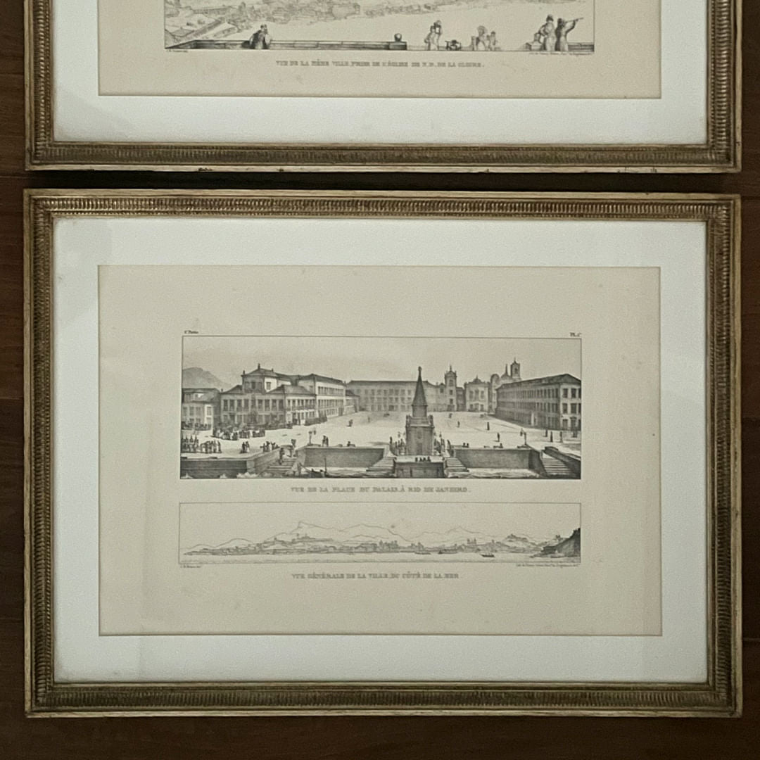 Gravura Rio de Janeiro II, J.B. Debret