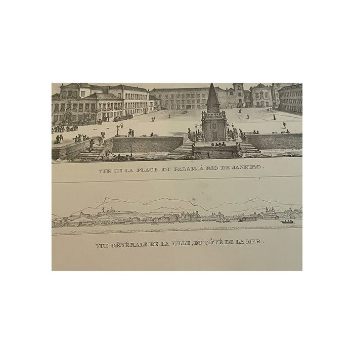 Gravura Rio de Janeiro II, J.B. Debret