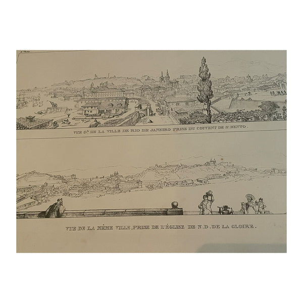 Gravura Rio de Janeiro I, J.B. Debret